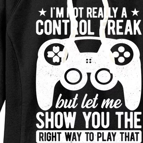 Control Freak Video Game Player Gaming Gamer Pc Console Geek Great Gift Women's Fleece Hoodie