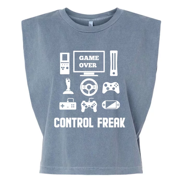 Control Freak Video Game Player Gaming Gamer Pc Console Geek Gift Garment-Dyed Women's Muscle Tee