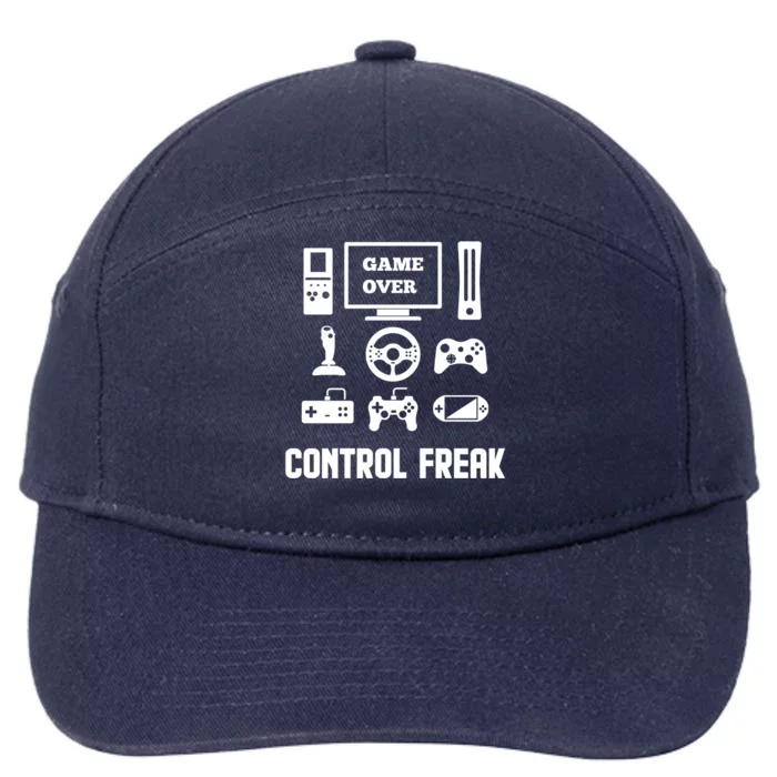 Control Freak Video Game Player Gaming Gamer Pc Console Geek Gift 7-Panel Snapback Hat