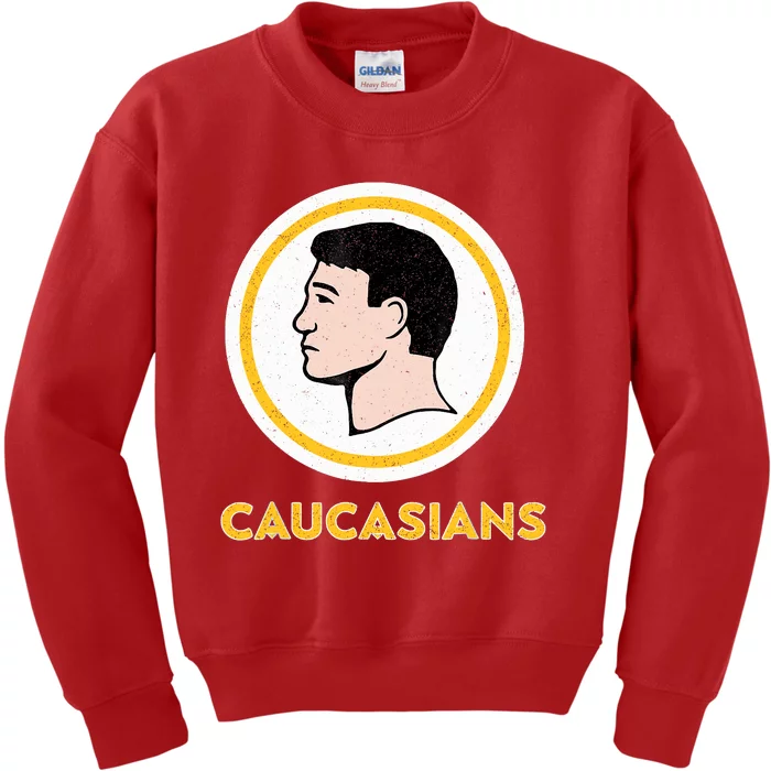 Caucasians Funny Vintage Caucasians Pride Tee Kids Sweatshirt