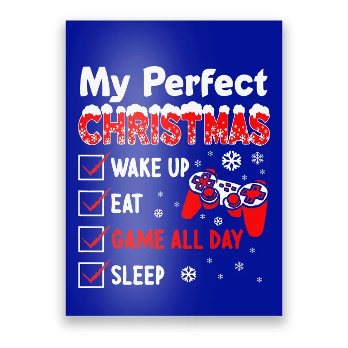 Christmas Funny Video Gamer My Perfect Christmas Poster