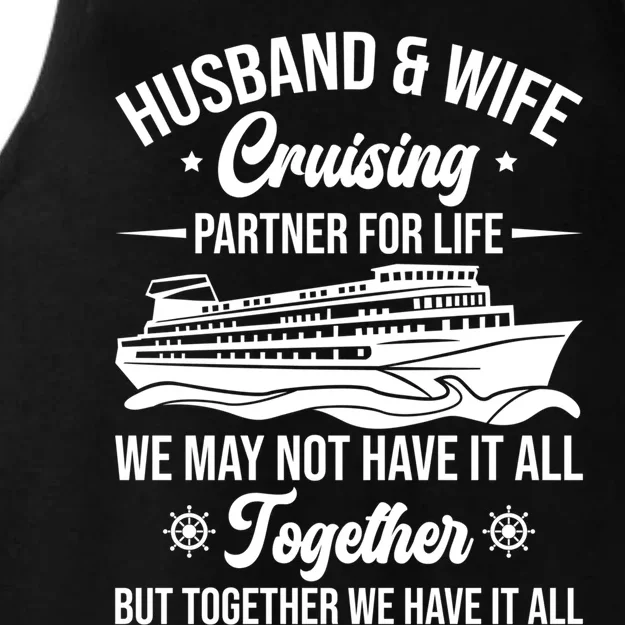 Cruising Family Vacation Husband Wife Cruising Partner Gift Ladies Tri-Blend Wicking Tank