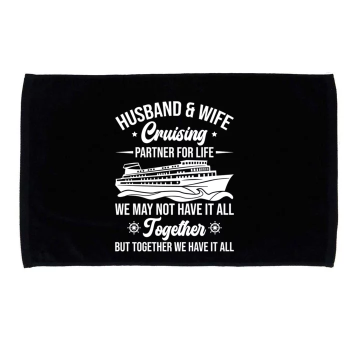 Cruising Family Vacation Husband Wife Cruising Partner Gift Microfiber Hand Towel