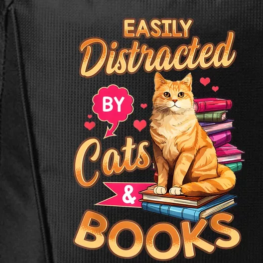 Cat For Women Book Lover Funny Cats And Books City Backpack