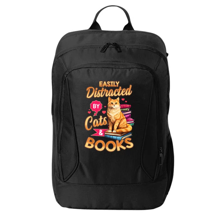 Cat For Women Book Lover Funny Cats And Books City Backpack