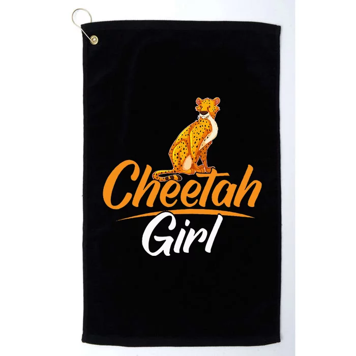 Cheetahs Funny Wild Cat Cheetah Girl Platinum Collection Golf Towel