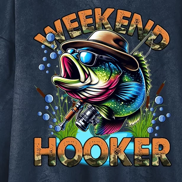 Cool Fishing Weekend Hooker Hooded Wearable Blanket