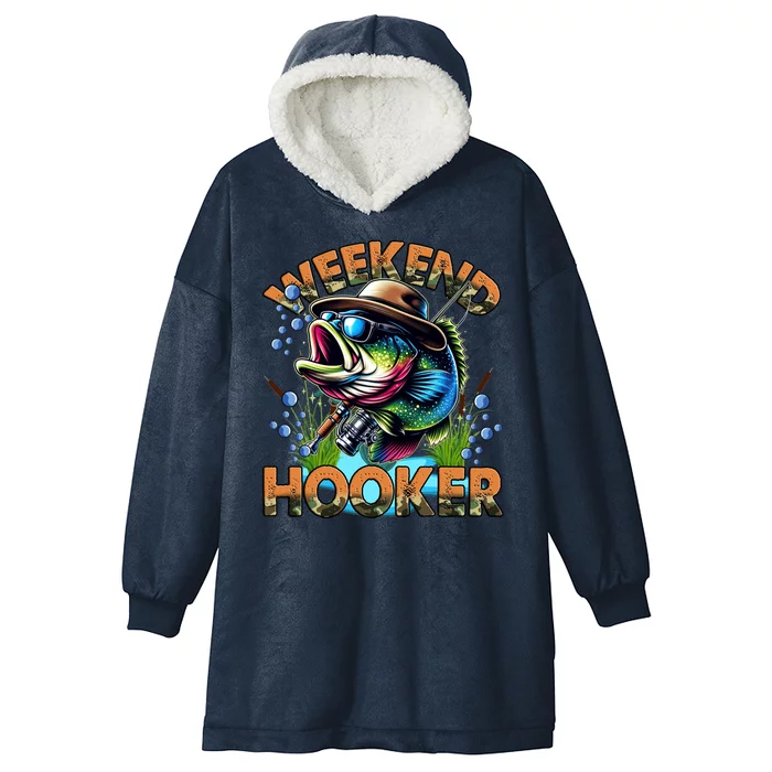 Cool Fishing Weekend Hooker Hooded Wearable Blanket