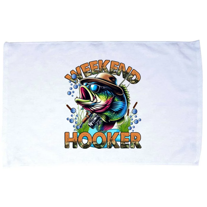 Cool Fishing Weekend Hooker Microfiber Hand Towel