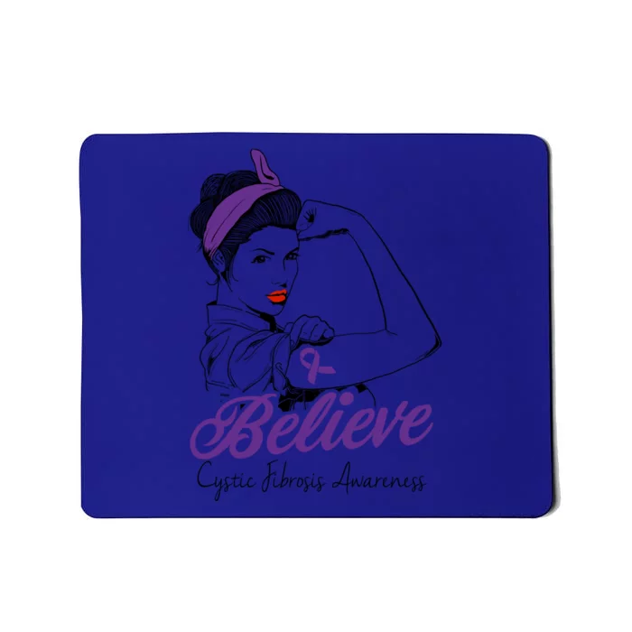 Cystic Fibrosis Warrior Unbreakable Purple Ribbon Gift Mousepad