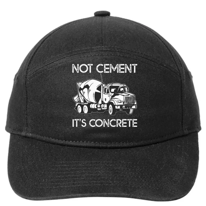 Concrete Finisher Worker Cement Mixer Truck Driver 7-Panel Snapback Hat