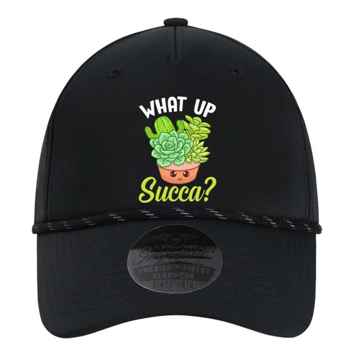 Cute & Funny What Up Succa Punny Succulent Cactus Pun Performance The Dyno Cap