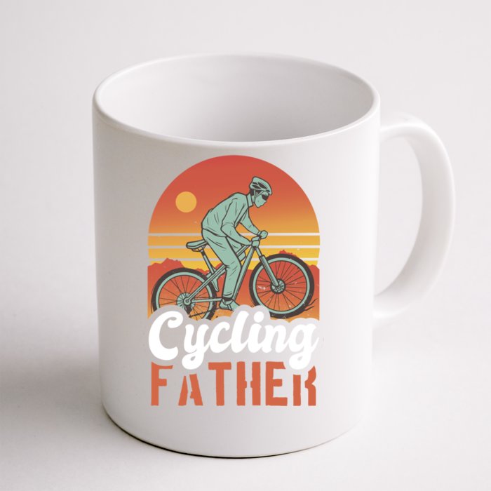 Cycling Father With A Bike For Father's Day Gift Front & Back Coffee Mug