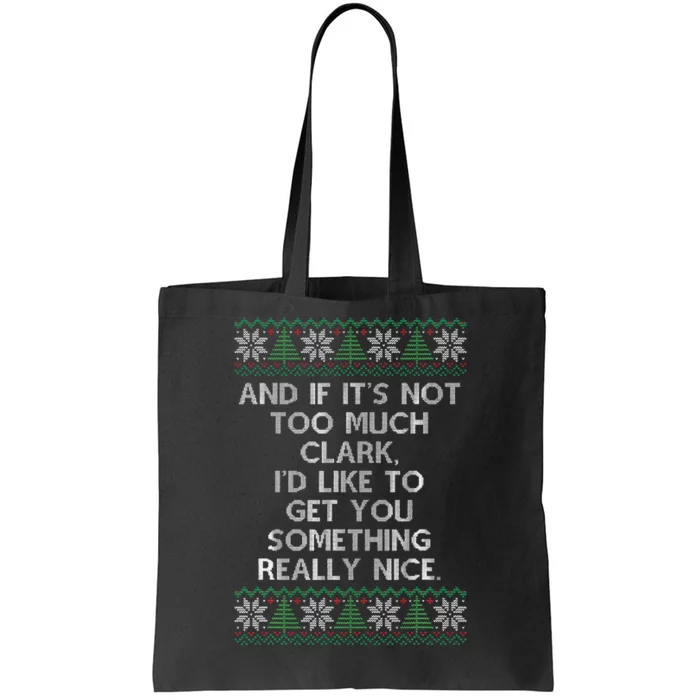 Christmas Family Winter Vacation Ugly Sweater Style Tote Bag