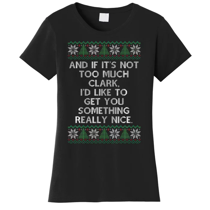 Christmas Family Winter Vacation Ugly Sweater Style Women's T-Shirt