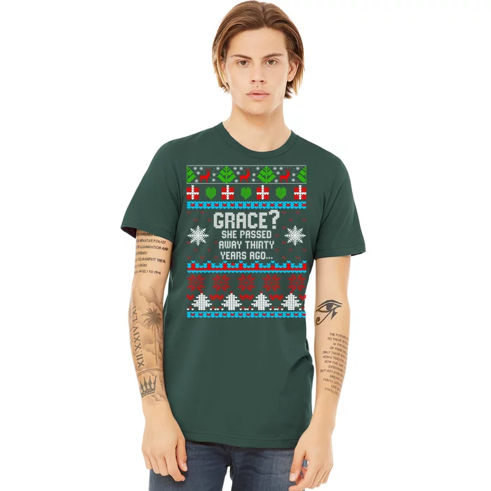 Christmas Family Winter Vacation Ugly Sweater Style Premium T-Shirt