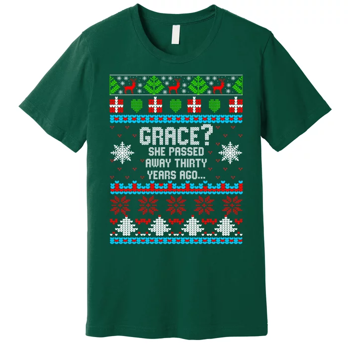 Christmas Family Winter Vacation Ugly Sweater Style Premium T-Shirt