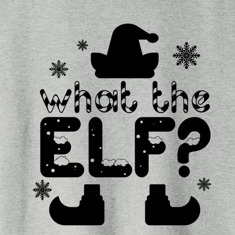 Christmas Funny What The Elf Gift Women's Crop Top Tee