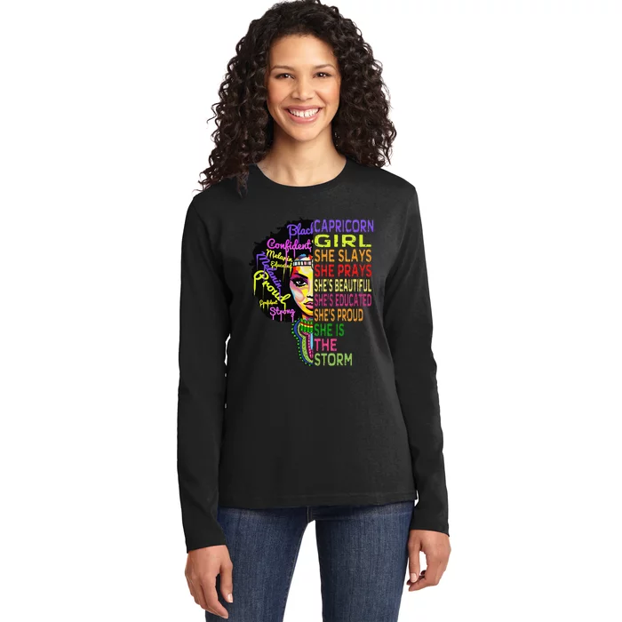 Capricorn for Wo Birthday Gifts Ladies Long Sleeve Shirt