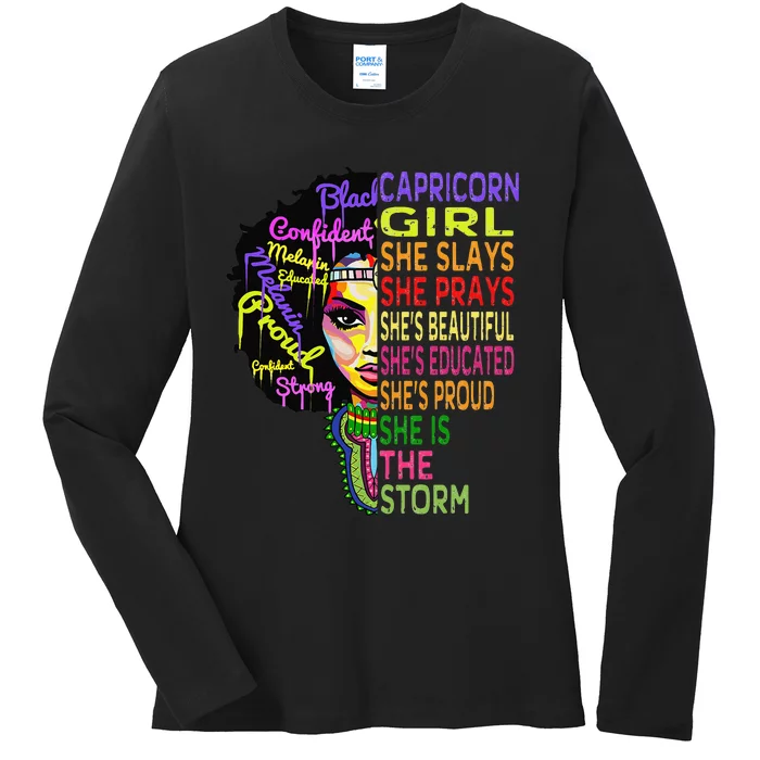 Capricorn for Wo Birthday Gifts Ladies Long Sleeve Shirt