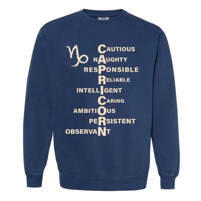 Capricorn For Wo Gifts Sign Garment-Dyed Sweatshirt