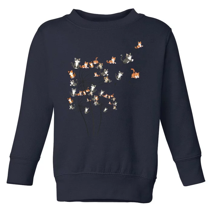 Cat For Women Cute Dandelion Flower Toddler Sweatshirt