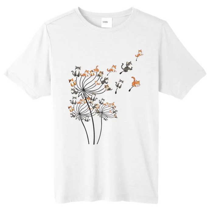 Cat For Women Cute Dandelion Flower ChromaSoft Performance T-Shirt