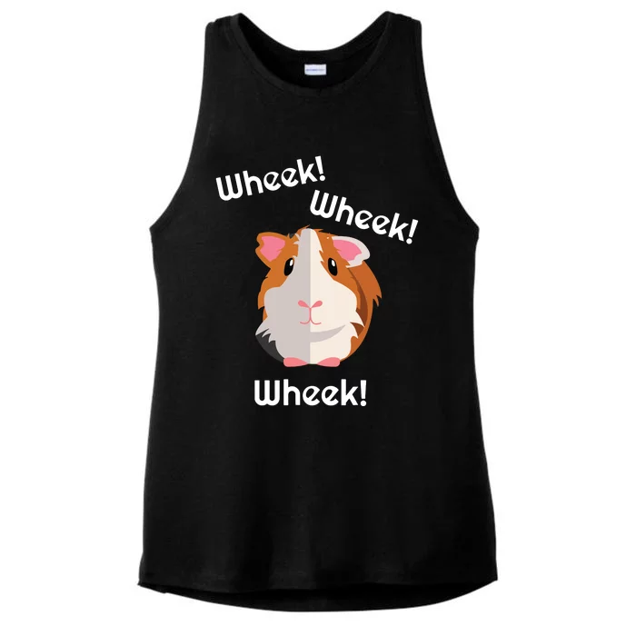 Cute Funny Wheek Guinea Pig Owner Cavy Lover Ladies Tri-Blend Wicking Tank