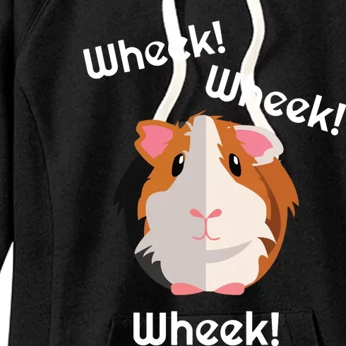 Cute Funny Wheek Guinea Pig Owner Cavy Lover Women's Fleece Hoodie