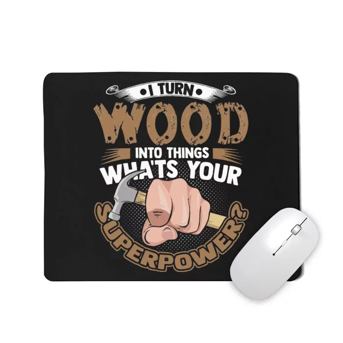 Carpenter Funny Woodworker Carpentry Cabinemaker Mousepad