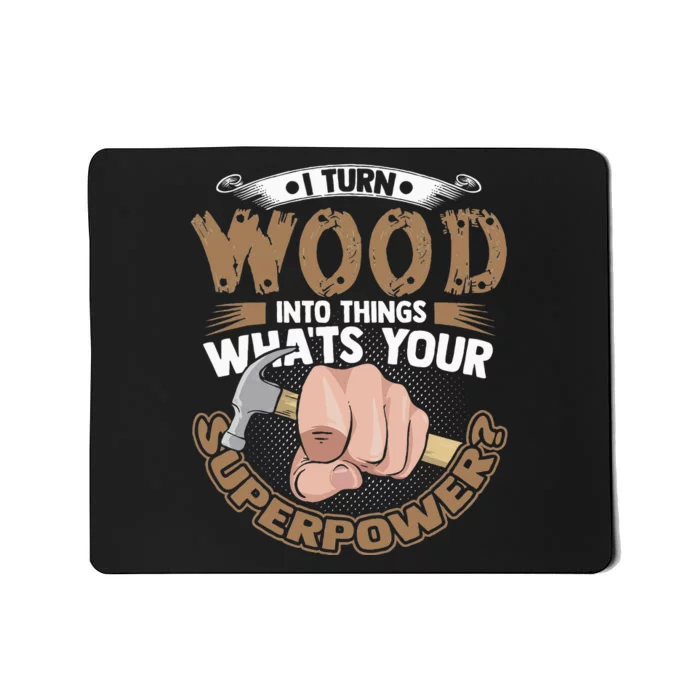 Carpenter Funny Woodworker Carpentry Cabinemaker Mousepad