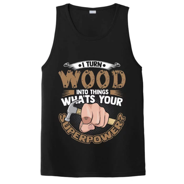 Carpenter Funny Woodworker Carpentry Cabinemaker Performance Tank