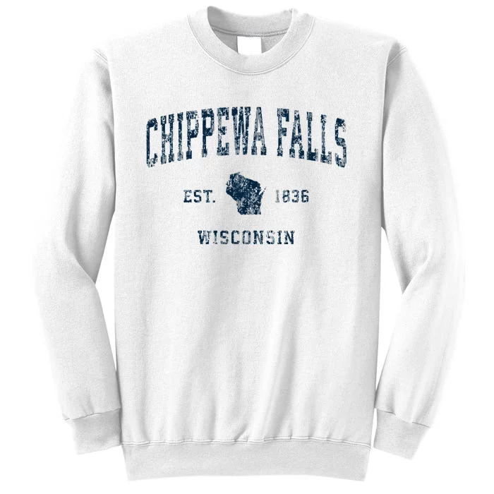 Chippewa Falls Wisconsin Wi Vintage Sports Design Sweatshirt