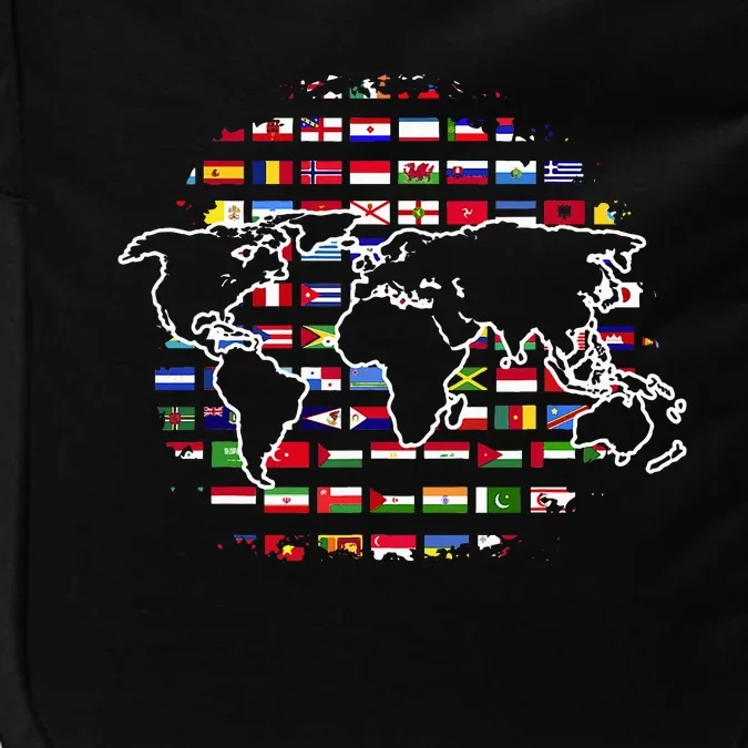 Country Flags World Map Traveling International World Flags Impact Tech Backpack