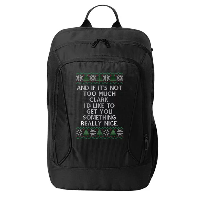 Christmas Family Winter Vacation Ugly Sweater City Backpack