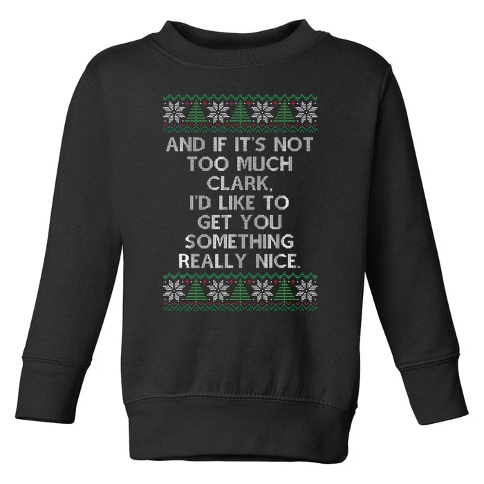 Christmas Family Winter Vacation Ugly Sweater Toddler Sweatshirt