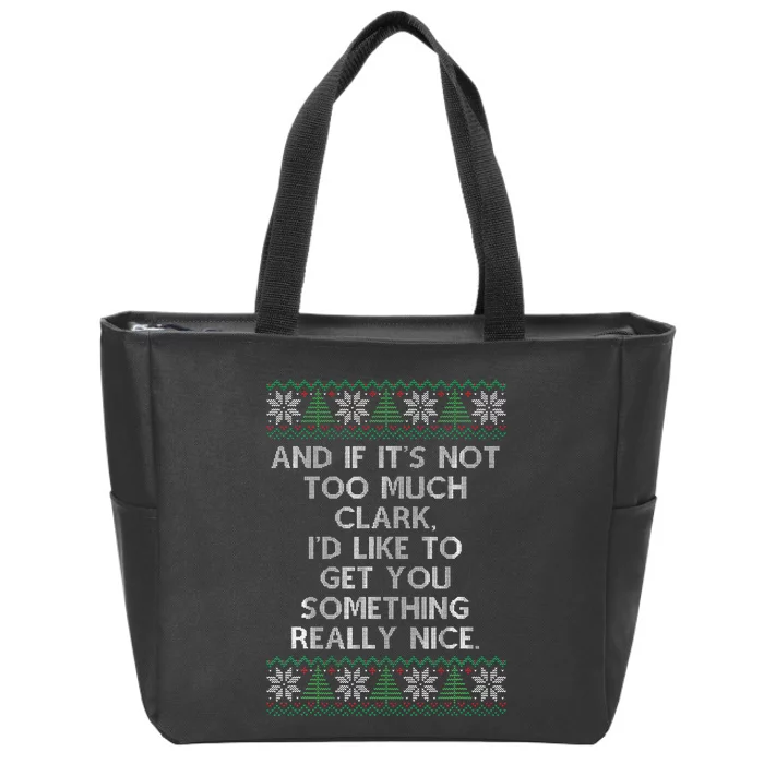 Christmas Family Winter Vacation Ugly Sweater Zip Tote Bag