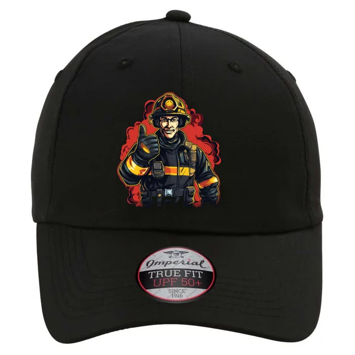 Cool Firefighter With Thumbs Up For Fire Lovers Funny Gift The Original Performance Cap