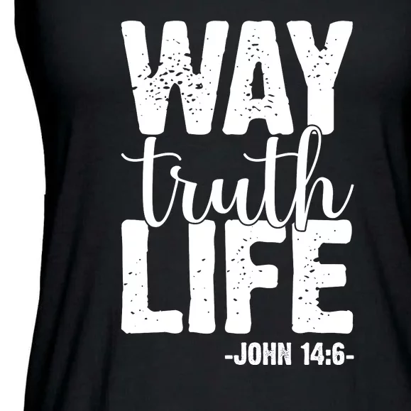 Christian Faith Way Truth Life Jesus Gift Ladies Essential Flowy Tank