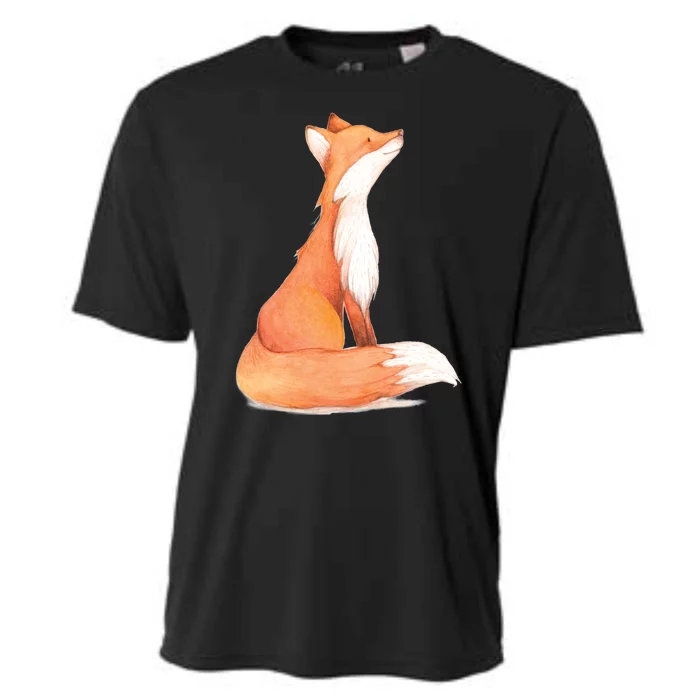 Cute Fox Watercolor | Funny Fox Lover Mammal Child Cooling Performance Crew T-Shirt