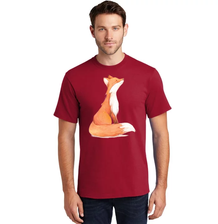 Cute Fox Watercolor | Funny Fox Lover Mammal Child Tall T-Shirt