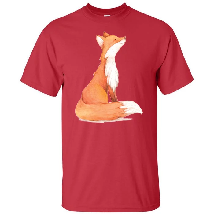 Cute Fox Watercolor | Funny Fox Lover Mammal Child Tall T-Shirt