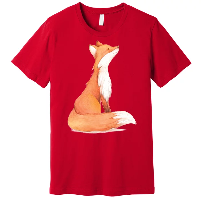 Cute Fox Watercolor | Funny Fox Lover Mammal Child Premium T-Shirt