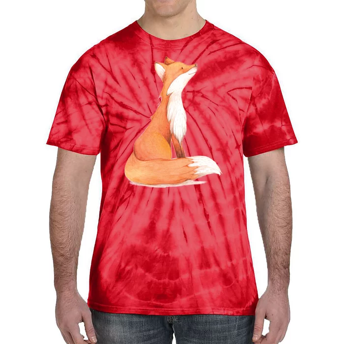 Cute Fox Watercolor | Funny Fox Lover Mammal Child Tie-Dye T-Shirt