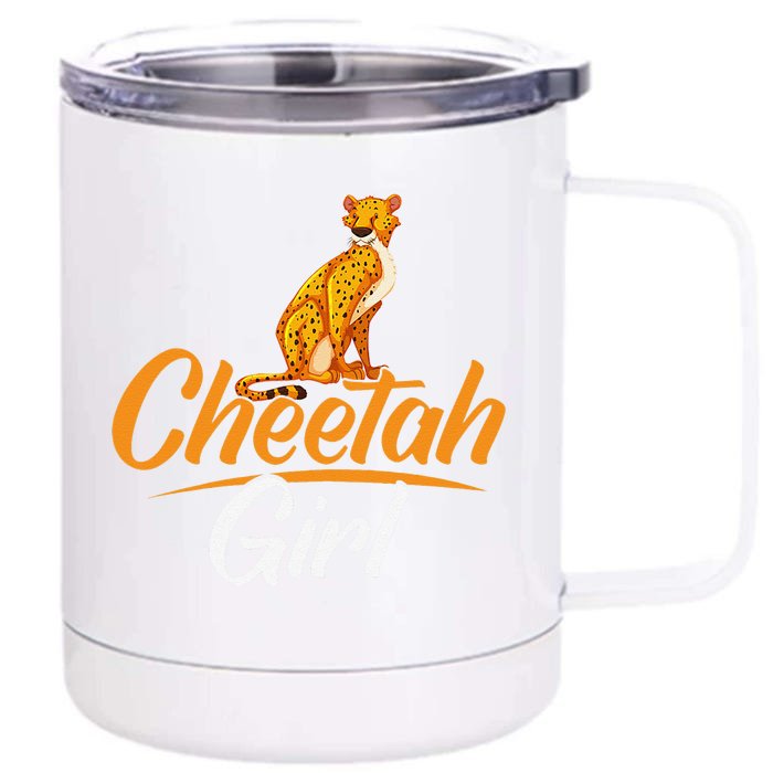 Cheetahs Funny Wild Cat Cheetah Front & Back 12oz Stainless Steel Tumbler Cup