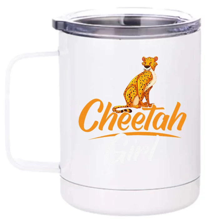 Cheetahs Funny Wild Cat Cheetah Front & Back 12oz Stainless Steel Tumbler Cup