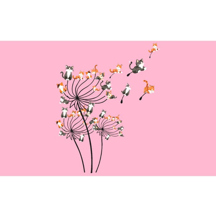 Cat For Women Girl Cute Dandelion Flower Bumper Sticker