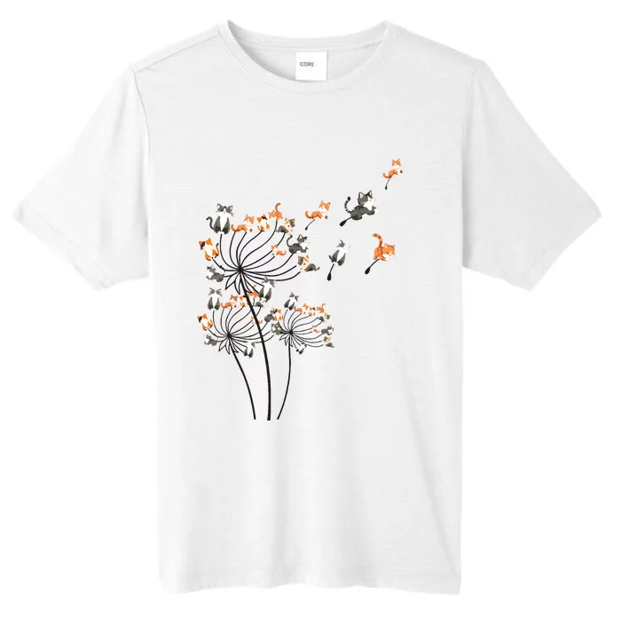 Cat For Women Girl Cute Dandelion Flower ChromaSoft Performance T-Shirt