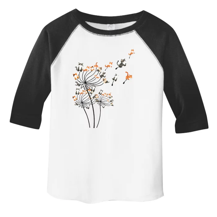 Cat For Women Girl Cute Dandelion Flower Toddler Fine Jersey T-Shirt