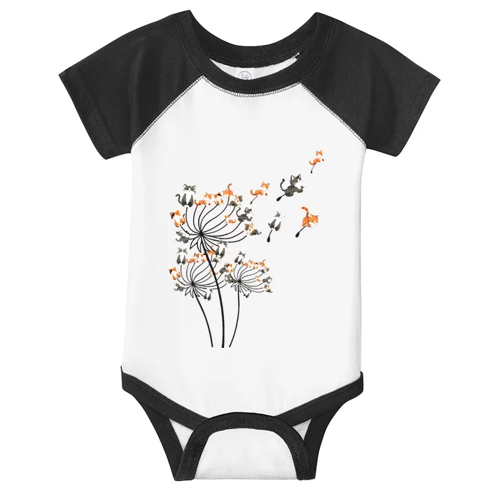 Cat For Women Girl Cute Dandelion Flower Infant Baby Jersey Bodysuit